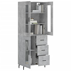 Avis Maison Chic Buffet,Meuble de Rangement,commode pour salon,Cuisine Gris béton 69,5x34x180 cm Bois d'ingénierie -MN50730