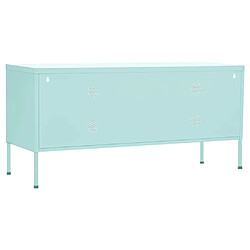 Maison Chic Meuble TV scandinave - Banc TV pour salon Vert menthe 105x35x50 cm Acier -MN84644 pas cher