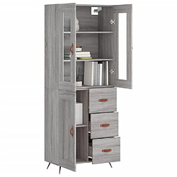 Avis Maison Chic Buffet,Meuble de Rangement,commode pour salon,Cuisine Sonoma gris 69,5x34x180 cm Bois d'ingénierie -MN16702