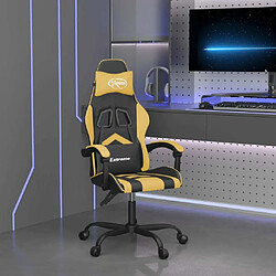 Maison Chic Chaise de jeu, Chaise gaming pivotante, Fauteuil gamer d'ordinateur,Chaise de Bureau Noir et doré Similicuir -GKD19931