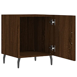 Acheter vidaXL Table de chevet chêne marron 40x40x50 cm bois d’ingénierie