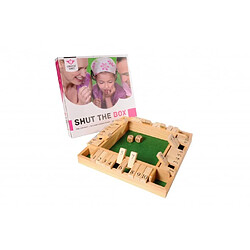 Engelhart ferme la boite 4 joueurs La petite boite en bois massif d'hévéa du jeu de hasard ferme la boite ou shut the box dimensions : 32 x 32 x 4cm. Pour 4 joueurs. Inclus 2 dés