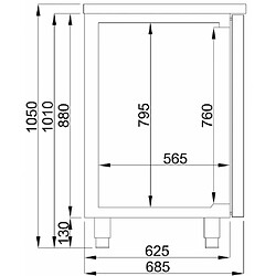 Refroidisseur de Boissons - 2 Portes & Evier - Combisteel