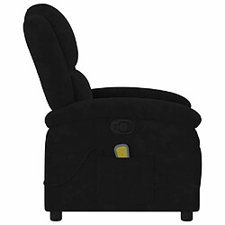 Maison Chic Fauteuil de massage inclinable,Fauteuil luxe de relaxation noir velours -MN52807 pas cher