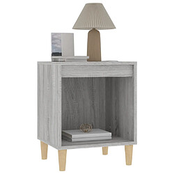 Avis vidaXL Table de chevet Sonoma gris 40x35x50 cm