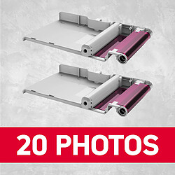 AGFA PHOTO - Cartouche et papiers 5,3 x 8,6 cm AMC - Compatible AGFA PHOTO Realipix Mini S, Realipix Mini P, Kodak Mini Printer 2, Kodak Mini Shot- RECONDITIONNE - Blanco