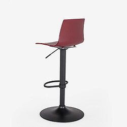 Acheter Tabouret bar de cuisine design noir mat réglable en hauteur Grand Soleil Imola Matt, Couleur: Bordeaux