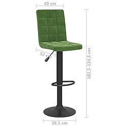 vidaXL Tabourets de bar lot de 2 vert foncé velours pas cher