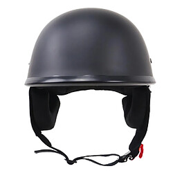 Avis noir mat moto ouverte visage demi-casque dot drop down pare-soleil l