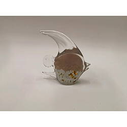 Figurine Décorative Romimex Rose verre Poisson 15 x 10 x 15 cm