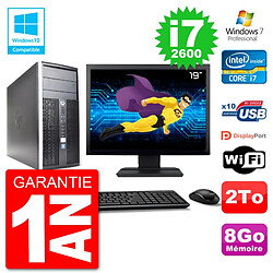 PC HP 6300 MT Ecran 19" Core i7-2600 RAM 8Go Disque 2To Graveur DVD Wifi W7 · Occasion 