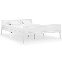 vidaXL Cadre de lit sans matelas bois massif de pin blanc 140x200 cm