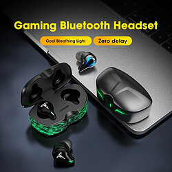 Universal TWS Gaming Bluetooth Headset Low Latency Wireless Headset LED Longue Durée de Vie Casque Basses Voix Positionnement Pubg Casque d'oreille Mipiblu Casque d'oreille