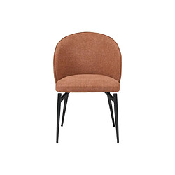 Avis Vente-Unique Lot de 2 chaises en tissu et métal - Terracotta - GILONA de Maison Céphy