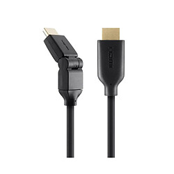 Belkin CABLE HDMI M M 2M BLK GLD DUAL-SWVEL HSPD W ETHRNT