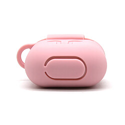 Housse de protection en silicone avec porte-clés en métal pour apple airpods rose pas cher