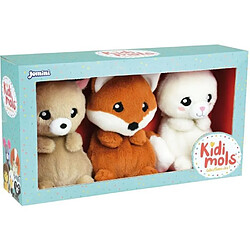 Jemini KIDIMOLS Coffret de 3 peluches animaux de la foret +/- 14 cm