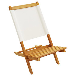 Avis vidaXL Chaises de jardin pliantes lot de 6 tissu et bois massif