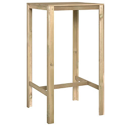 vidaXL Table de bar 60x60x110 cm Bois de pin imprégné