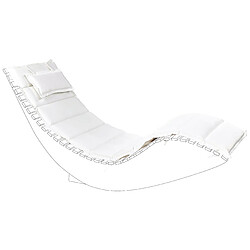 Beliani Coussin de transat blanc 180 x 60 cm BRESCIA