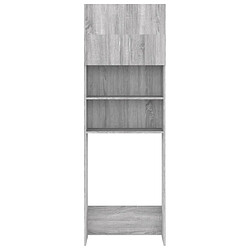 Avis Maison Chic Meuble rangement de salle de bain | Meuble pour machine à laver | Armoire murale de bain Sonoma gris 64x25,5x190 cm -GKD29899