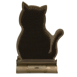 Universal 1PC Nouveauté Fixation Porte Couture Chat Pince Cheveux Griffage Tête Massage Brosse Chat Grattage Jouets Produits pour animaux de compagnie | Jouets pour chats (noir)