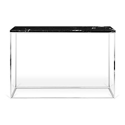 TemaHome - Console Gleam 120cm Marbre Noir & Chrome