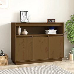 vidaXL Buffet Marron miel 104,5x34x80 cm Bois massif de pin