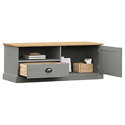 Avis Maison Chic Meuble TV scandinave - Banc TV pour salon VIGO gris 106x40x40 cm bois massif de pin -MN13893