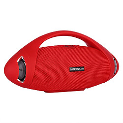 Wewoo Enceinte Bluetooth HOPESTAR H37 Haut-parleur stéréo sans fil avec microphone intégréSupport U Disk et MP3 Rouge