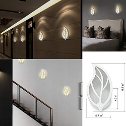 Stoex Applique Murale 9W Intérieur Lumière Moderne Simple, Lampe LED pour Escalier, Couloir, Chambre, Salon, les Lampes de Nuit (Blanc chaud)