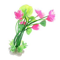 Acheter 1 Pc Simulation Lotus Aquarium Paysage Poissons Artificiels Plantes Rose