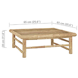 Acheter vidaXL Table de jardin 65x65x30 cm Bambou