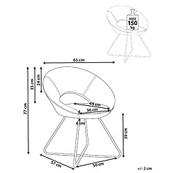 Avis Beliani Chaise de salle à manger RACHEL Velours Blanc cassé