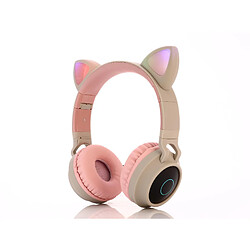 Universal Mignon Cat Oreau LED LED Éclairable Casque Bluetooth sans fil sans fil 