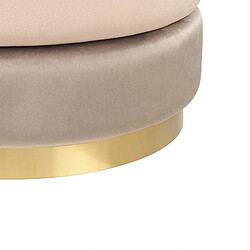 Acheter Beliani Pouf en velours beige LOUIN