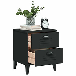 Avis Maison Chic Table de chevet | Table de nuit VIKEN noir bois de pin solide -GKD70525