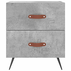 Avis vidaXL Table de chevet gris béton 40x35x47,5 cm bois d’ingénierie