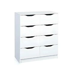 Vente-Unique Commode 8 Tiroirs "Tilda" 80cm Blanc 