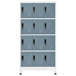 vidaXL Armoire à casiers Gris clair et gris foncé 90x45x180 cm Acier