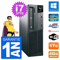 PC Lenovo ThinkCentre M82 SFF Intel i7-3770 RAM 4Go Disque 1To Windows 10 Wifi · Occasion 