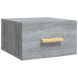 vidaXL Table de chevet murale sonoma gris 35x35x20 cm