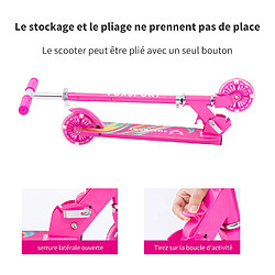 Avis Scooter Pliable et réglable en Hauteur K IKIDO, Kick Scooter pour Enfants et Adolescents,Trottinette Pliable avec 2 Roues Lumineuses, Guidon Ajustable de 3 Niveaux,plateau extra grip en aluminium(Violet)