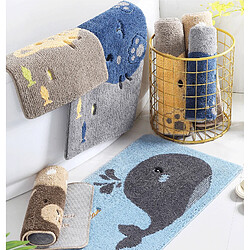 LUUCOZK Tapis de bain antidérapants absorbants à séchage rapide, décoration de salle de bain, motif 1-48x78cm pas cher