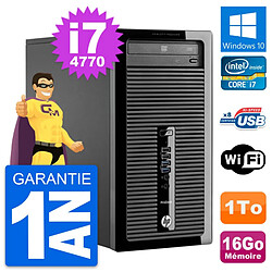 PC Tour HP ProDesk 400 G1 Intel Core i7-4770 RAM 16Go Disque 1To Windows 10 Wifi - Occasion