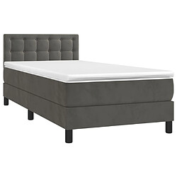 Avis Sommier à lattes LED,Cadre à lattes de lit avec matelas pour Adulte Gris foncé 100x200 cm -MN75704