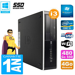 PC HP Compaq Pro 6300 SFF I3-3220 RAM 4Go Disque 480Go SSD Graveur DVD Wifi W7 · Occasion 