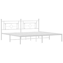 Acheter Maison Chic Cadre/structure de lit métal et tête de lit pour adulte - Lit Moderne Chambre blanc 193x203 cm -MN22718