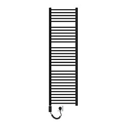 LuxeBath Radiateur de salle de bain Sahara raccord latéral sèche-serviettes noir 50x180cm 