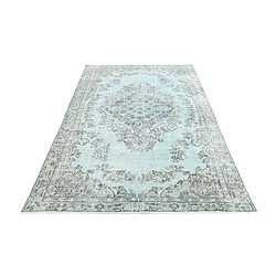 Avis Vidal Tapis de laine 262x152 turquoise Ultra Vintage